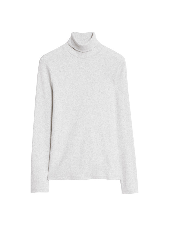 Marks & Spencer Rebrasti top s visokim ovratnikom i visokim udjelom pamuka Marks & Spencer kremasta