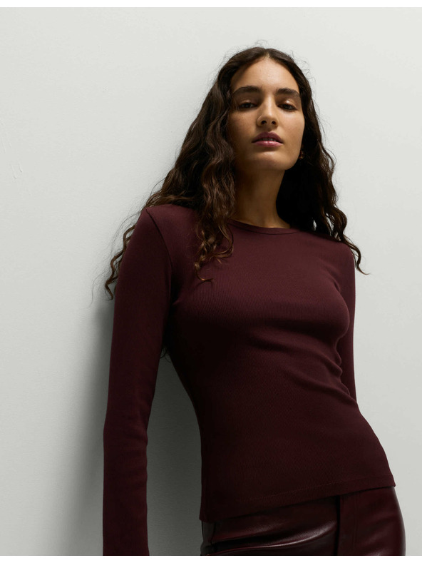 Marks & Spencer Rebrasti top s visokim udjelom pamuka Marks & Spencer crvena