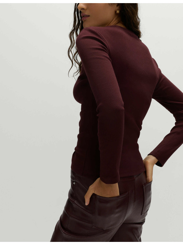Marks & Spencer Rebrasti top s visokim udjelom pamuka Marks & Spencer crvena