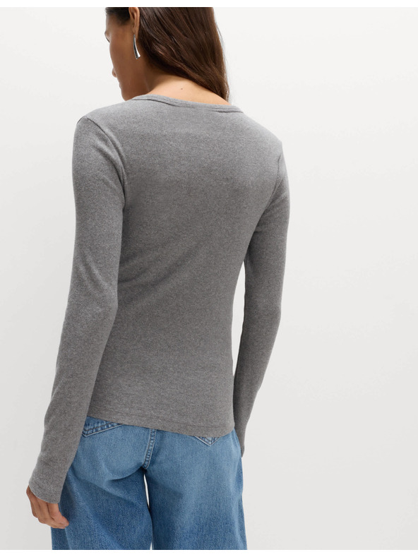 Marks & Spencer Rebrasti top s V-izrezom i visokim udjelom pamuka Marks & Spencer siva