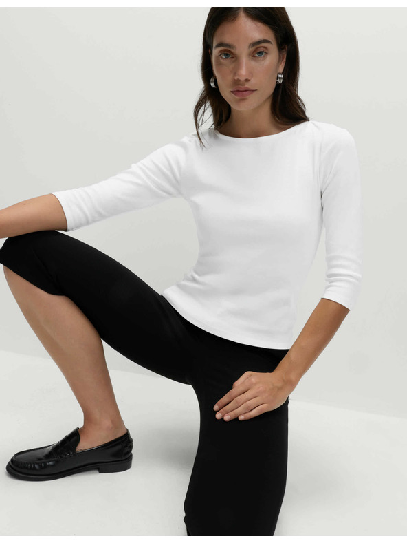 Marks & Spencer Top uskog kroja, od čistog pamuka Marks & Spencer bijela