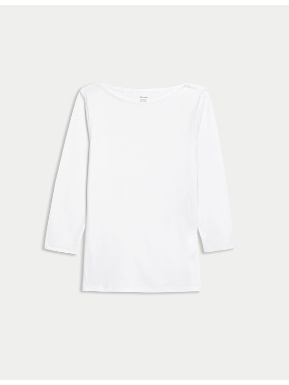 Marks & Spencer Top uskog kroja, od čistog pamuka Marks & Spencer bijela