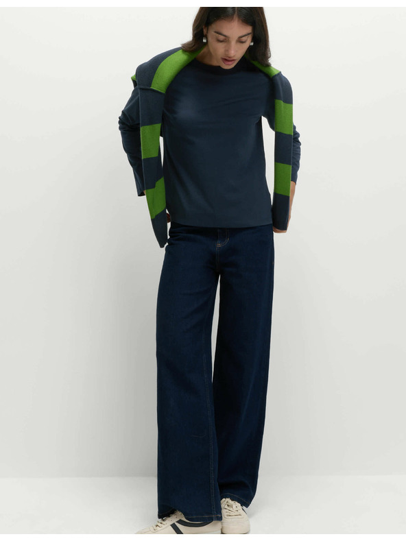 Marks & Spencer Top od čistog pamuka za svakodnevno nošenje Marks & Spencer mornarsko plava