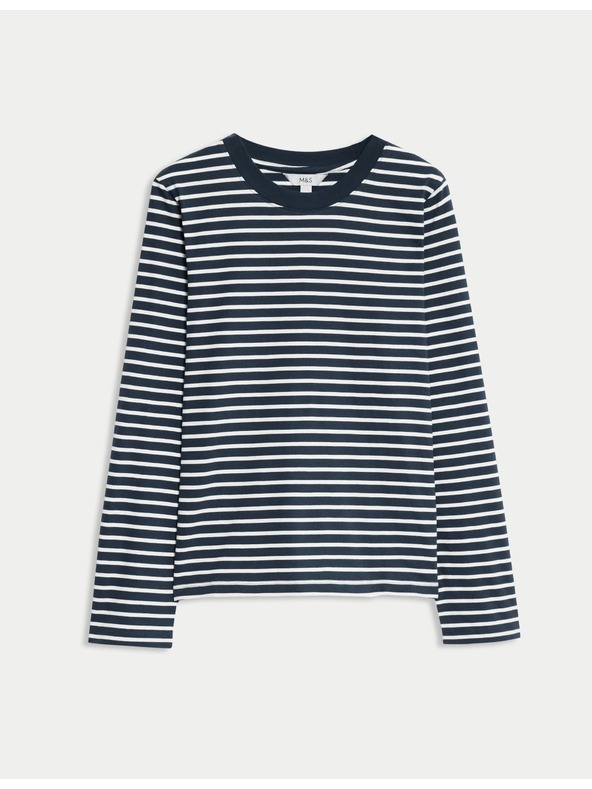 Marks & Spencer Top od čistog pamuka za svakodnevno nošenje Marks & Spencer mornarsko plava