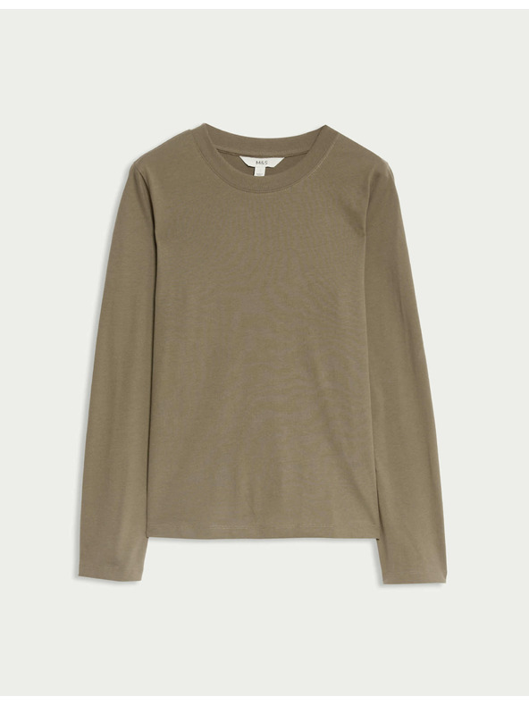 Marks & Spencer Top od čistog pamuka za svakodnevno nošenje Marks & Spencer zelena