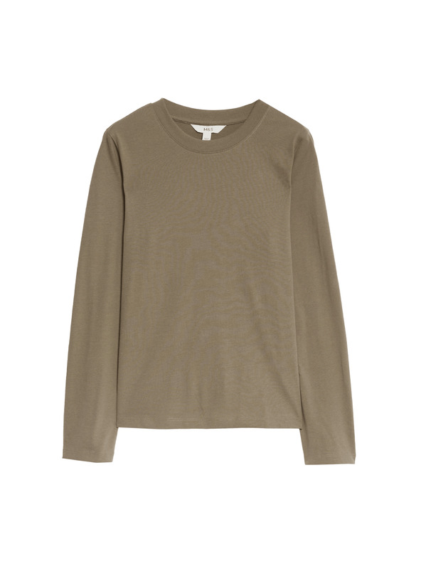 Marks & Spencer Top od čistog pamuka za svakodnevno nošenje Marks & Spencer zelena
