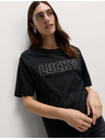 Marks & Spencer Ukrašena Lucky majica od čistog pamuka Marks & Spencer crna