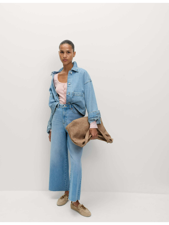 Marks & Spencer Top s ovalnim izrezom, otvorenim ovratnika i visokim udjelom pamuka Marks & Spencer ružičasta