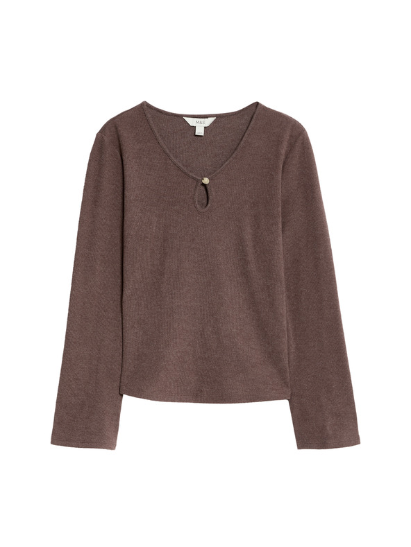 Marks & Spencer Ugodan top s prorezom i proširenim rukavima Marks & Spencer crvena