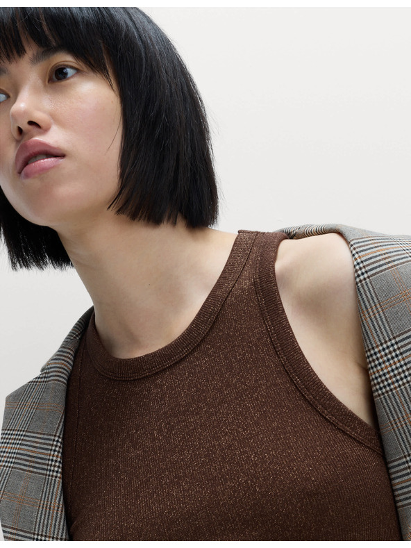 Marks & Spencer Blistavo top, s visokim udjelom conte Marks & Spencer smeđa