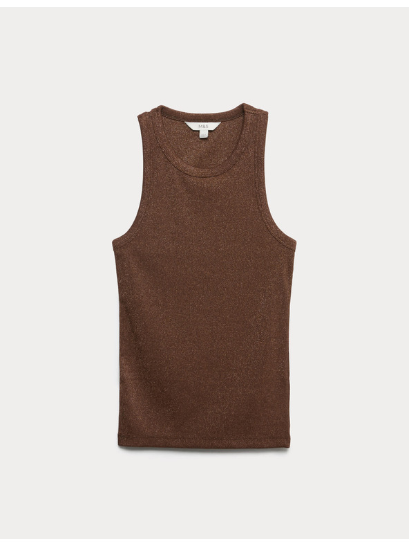 Marks & Spencer Blistavo top, s visokim udjelom conte Marks & Spencer smeđa