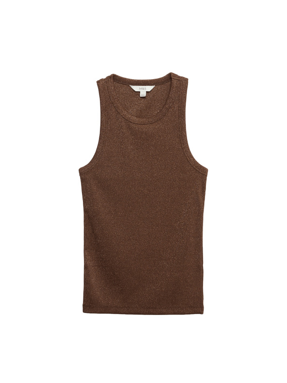 Marks & Spencer Blistavo top, s visokim udjelom conte Marks & Spencer smeđa