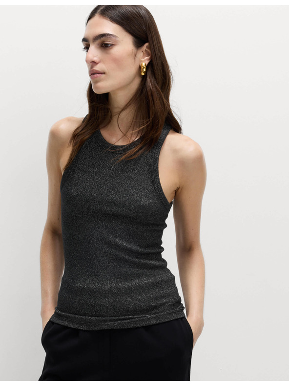 Marks & Spencer Blistavo top, s visokim udjelom conte Marks & Spencer crna