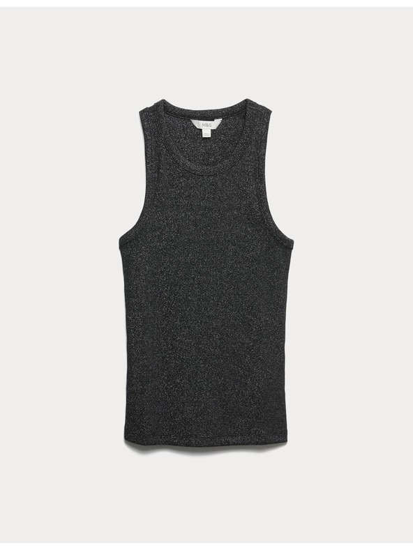 Marks & Spencer Blistavo top, s visokim udjelom conte Marks & Spencer crna