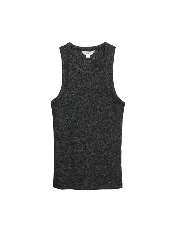 Marks & Spencer Blistavo top, s visokim udjelom conte Marks & Spencer crna