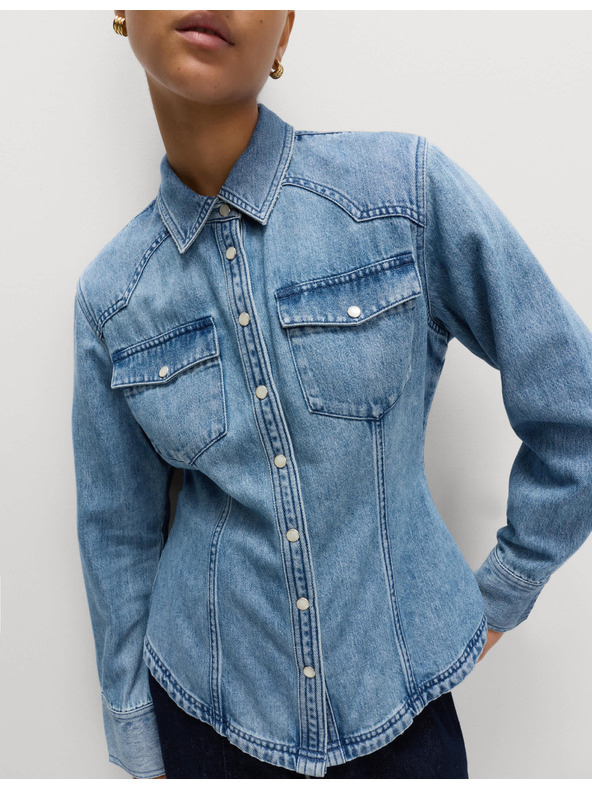 Marks & Spencer Kovbojska traper košulja Marks & Spencer mornarsko plava