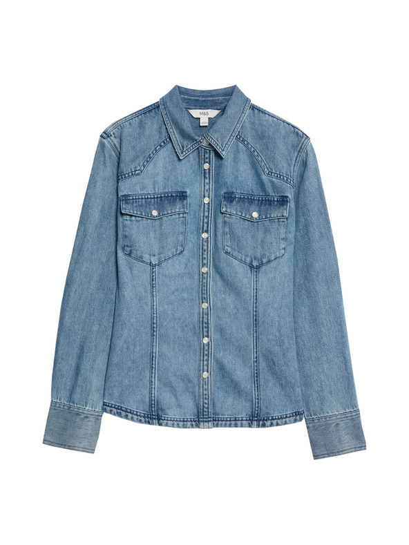 Marks & Spencer Kovbojska traper košulja Marks & Spencer mornarsko plava