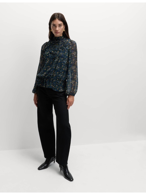 Marks & Spencer Cvjetasta bluza s dugim rukavima Marks & Spencer crna