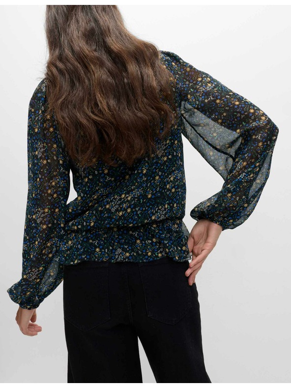 Marks & Spencer Cvjetasta bluza s dugim rukavima Marks & Spencer crna