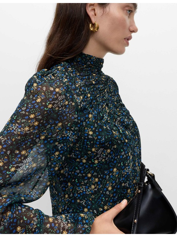 Marks & Spencer Cvjetasta bluza s dugim rukavima Marks & Spencer crna