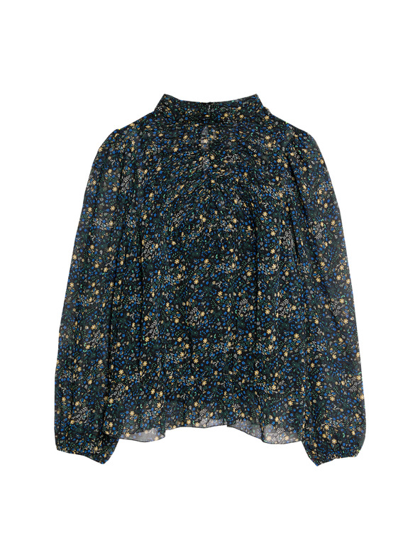 Marks & Spencer Cvjetasta bluza s dugim rukavima Marks & Spencer crna