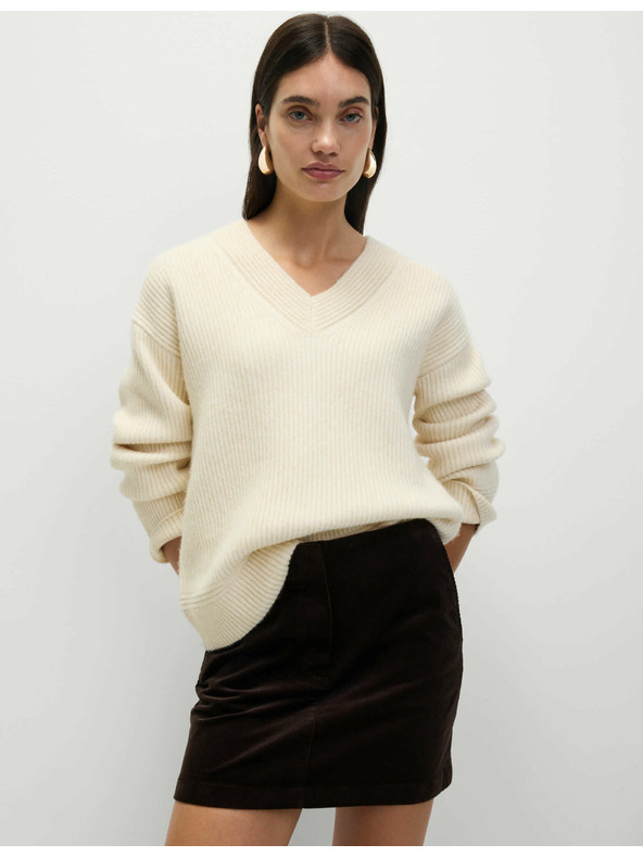 Marks & Spencer Mini suknja A-kroja s visokim udjelom conte Marks & Spencer smeđa