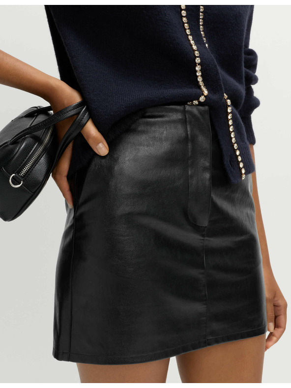 Marks & Spencer Mini suknja od umjetne kože Marks & Spencer crna