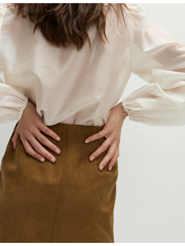 Marks & Spencer Mini suknja A-kroja sa somotastim izgledom Marks & Spencer smeđa