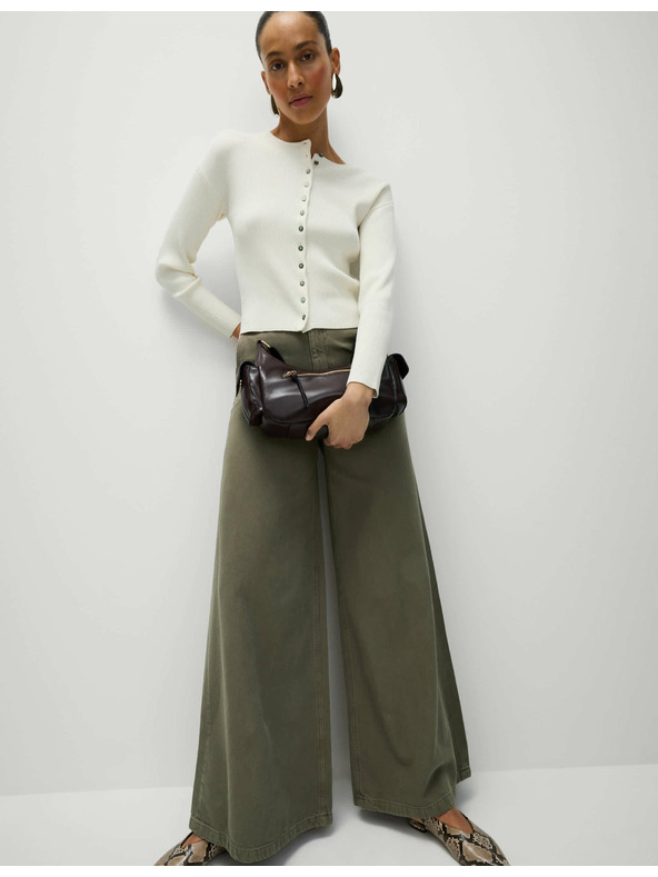 Marks & Spencer Palazzo hlače s visokim udjelom pamuka Marks & Spencer smeđa