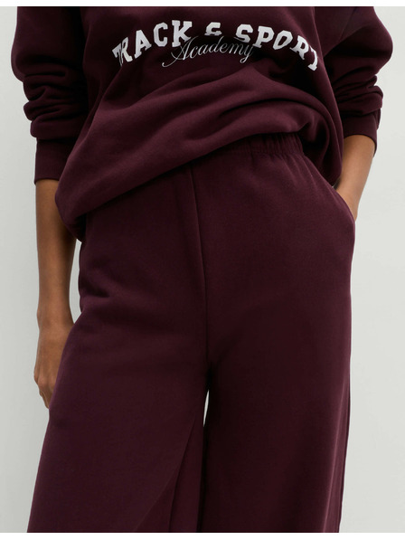 Marks & Spencer Široke trenirke s visokim udjelom pamuka i steznom trakom Marks & Spencer crvena
