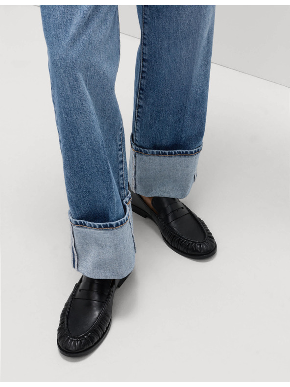 Marks & Spencer Traperice proširenih preklopljenih nogavica i srednjeg struka Marks & Spencer mornarsko plava