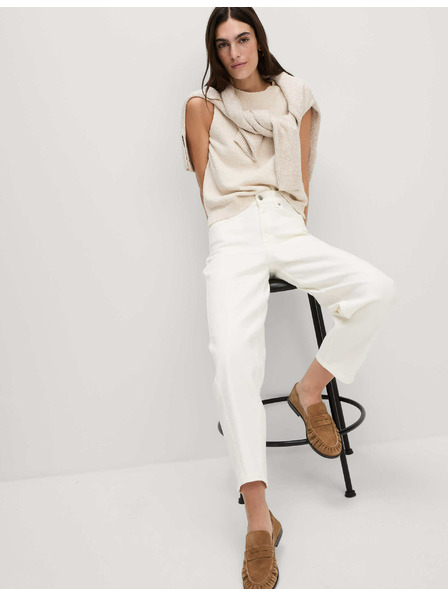 Marks & Spencer Traperice uskog kroja do gležnjeva visokog struka Marks & Spencer krem