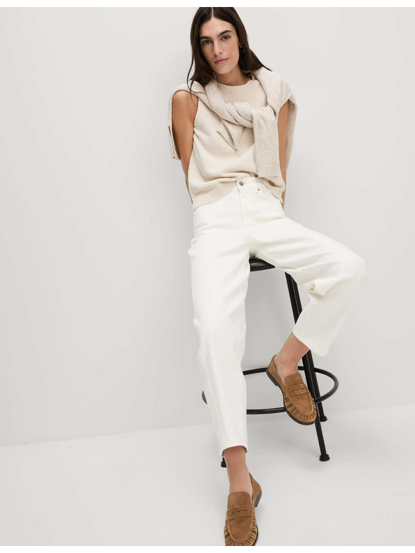 Marks & Spencer Traperice uskog kroja do gležnjeva visokog struka Marks & Spencer krem