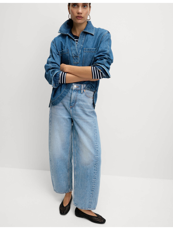 Marks & Spencer Ravne traperice sa srednjim strukom Marks & Spencer mornarsko plava