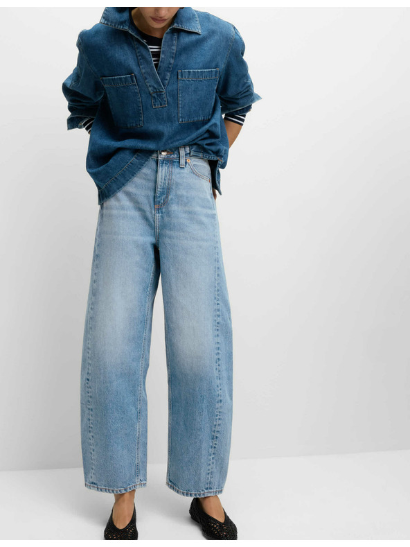 Marks & Spencer Ravne traperice sa srednjim strukom Marks & Spencer mornarsko plava