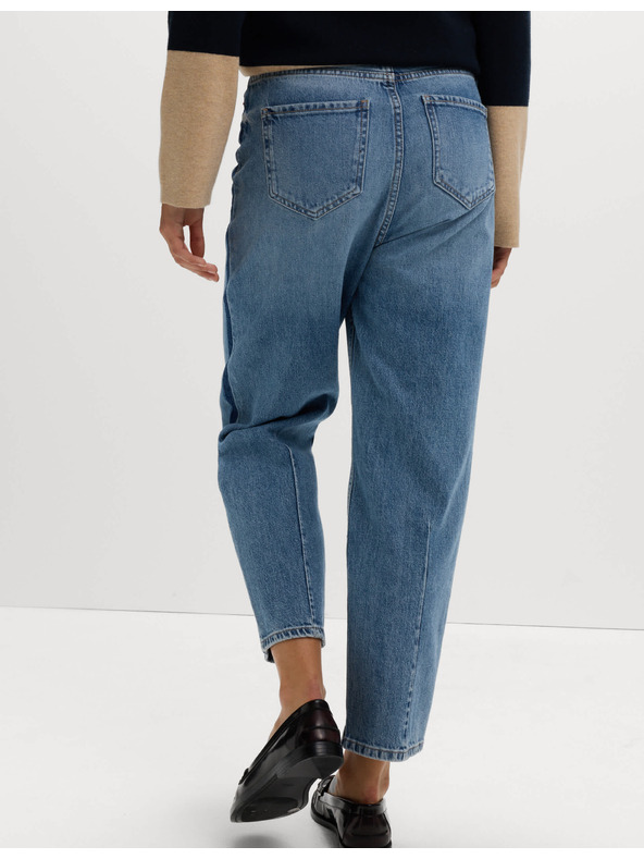 Marks & Spencer Traperice ravnih nogavica sa srednjim strukom i dekorativnim detaljima Marks & Spencer mornarsko plava