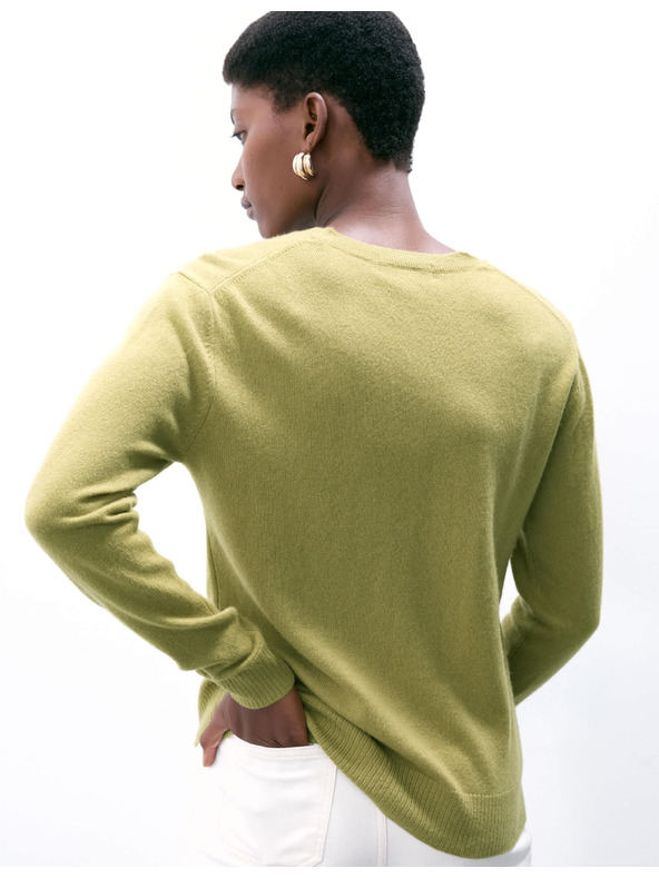 Marks & Spencer Pulover od čistog kašmira, s teksturom i okruglim izrezom Marks & Spencer zelena