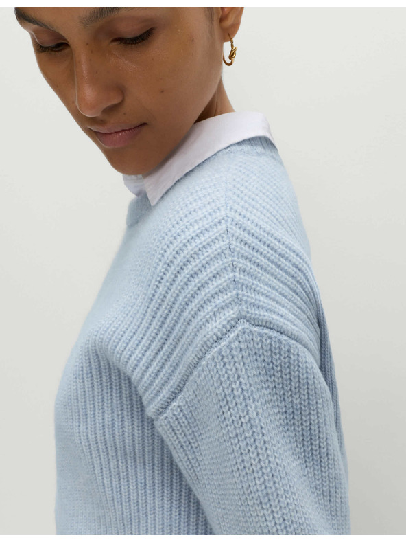 Marks & Spencer Prugasti džemper od meke prediva s okruglim izrezom Marks & Spencer plava