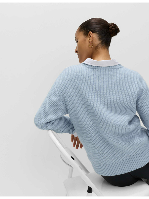 Marks & Spencer Prugasti džemper od meke prediva s okruglim izrezom Marks & Spencer plava