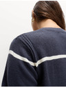 Marks & Spencer Marks & Spencer extra meki prugasti džemper s izrezom prema vratu mornarsko plava