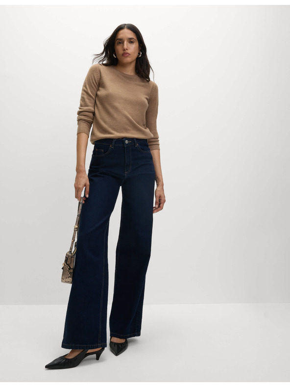 Marks & Spencer Marks & Spencer iznimno meki džemper s izrezom prema vratu smeđa