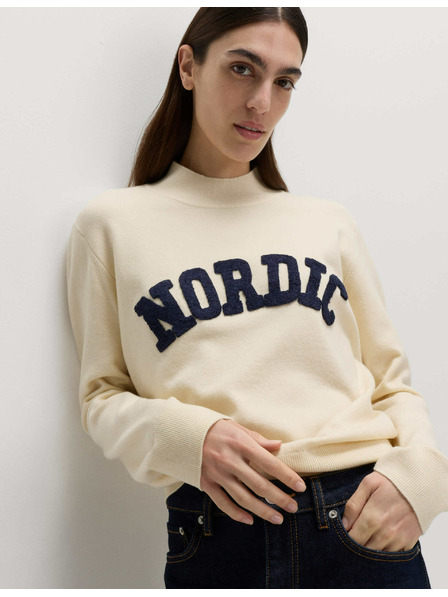 Marks & Spencer Marks & Spencer džemper sa stojeći ovratnik krem