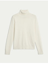 Marks & Spencer Marks & Spencer džemper s rolkom od 100% vune Merino krem