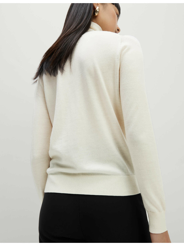 Marks & Spencer Marks & Spencer džemper s rolkom od 100% vune Merino krem