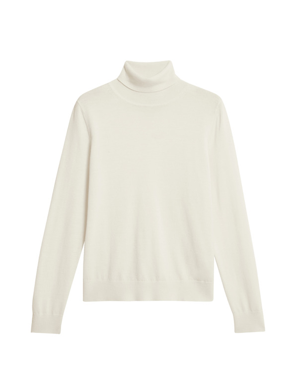 Marks & Spencer Marks & Spencer džemper s rolkom od 100% vune Merino krem