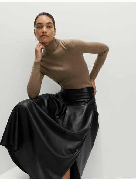 Marks & Spencer Marks & Spencer džemper s rolkom od 100% vune Merino smeđa