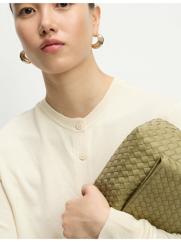 Marks & Spencer Kardigan s okruglim izrezom i gumbima sprijeda Marks & Spencer krem