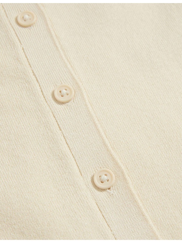 Marks & Spencer Kardigan s okruglim izrezom i gumbima sprijeda Marks & Spencer krem