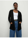Marks & Spencer Dugi rebrasti kardigan bez zatvaranja Marks & Spencer crna