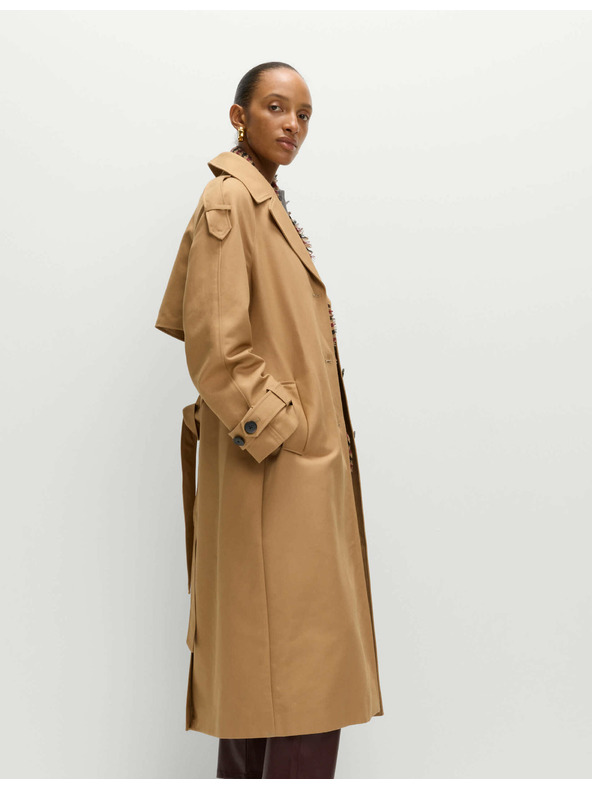 Marks & Spencer Dugački trench kaput s pojasom, visok udio pamuka Marks & Spencer smeđa